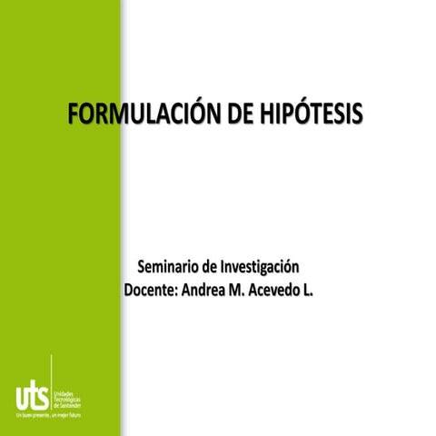 5. formulación de hipótesis