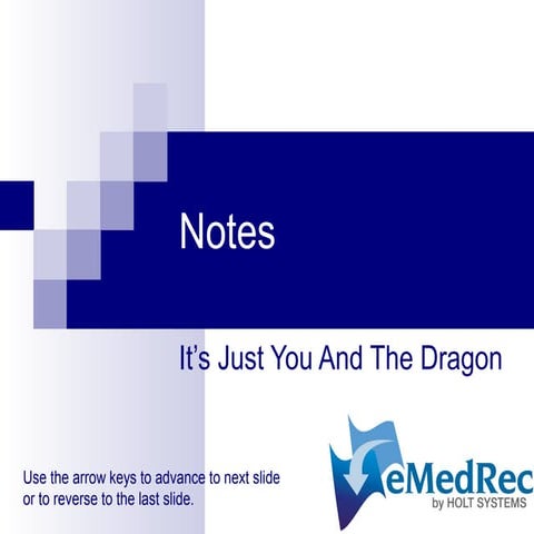 5. Creating Notes within eMedRec