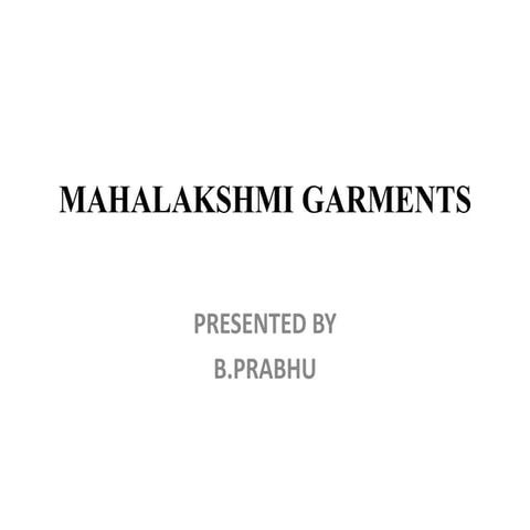 garments process
