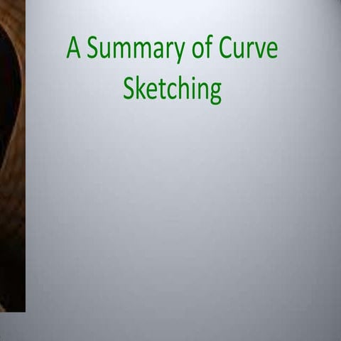 5.3 curve sketching