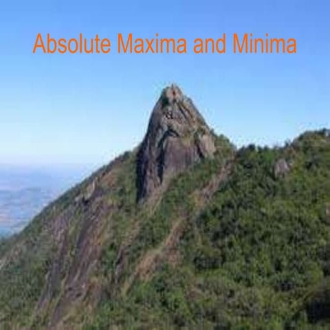 5.4 absolute maxima and minima