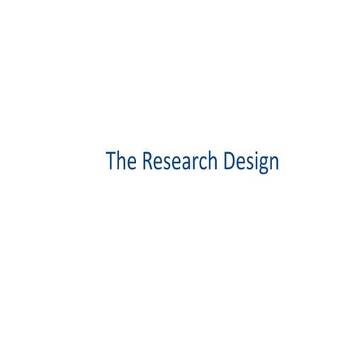 5. the research design