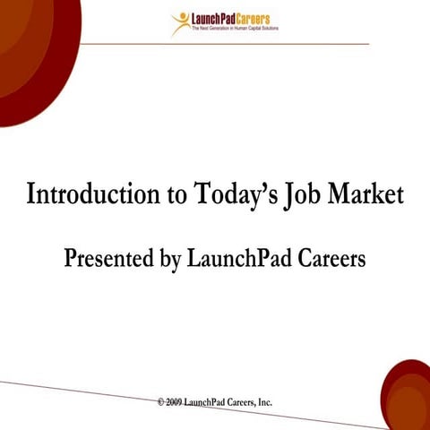 Introduction To Todays Job Market