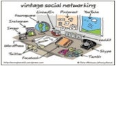 Инфографика. Social media в стиле винтаж. 