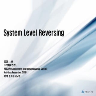 5. system level reversing