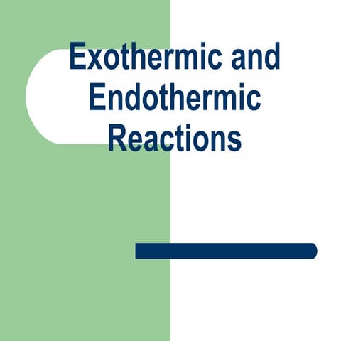 5.4 exothermic and endothermic reactions