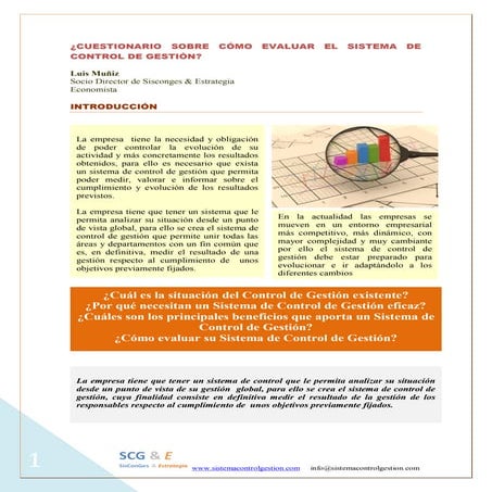 Cómo evaluar el Sistema de Control de Gestión | PDF