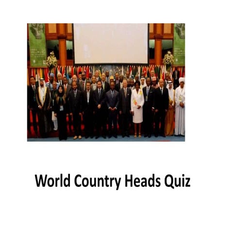 World country heads Quiz - Manu Melwin Joy