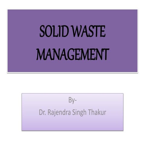 Solid Waste Management