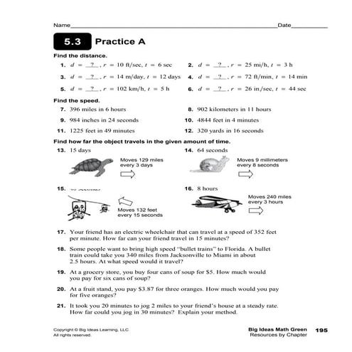 5.3 practice a and b | DOC | Running and Jogging | Fitness and Exercise