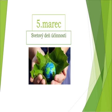 5.marec Svetový deň účinnosti