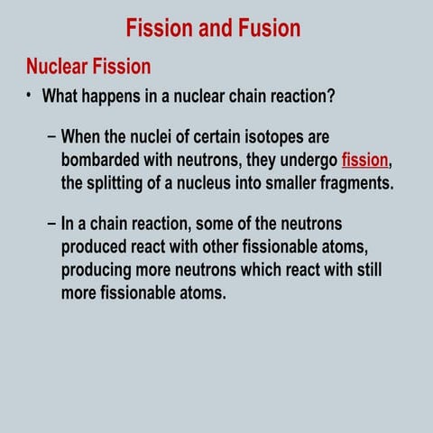 5.9 Fission vs Fusion and Nuclear Energy