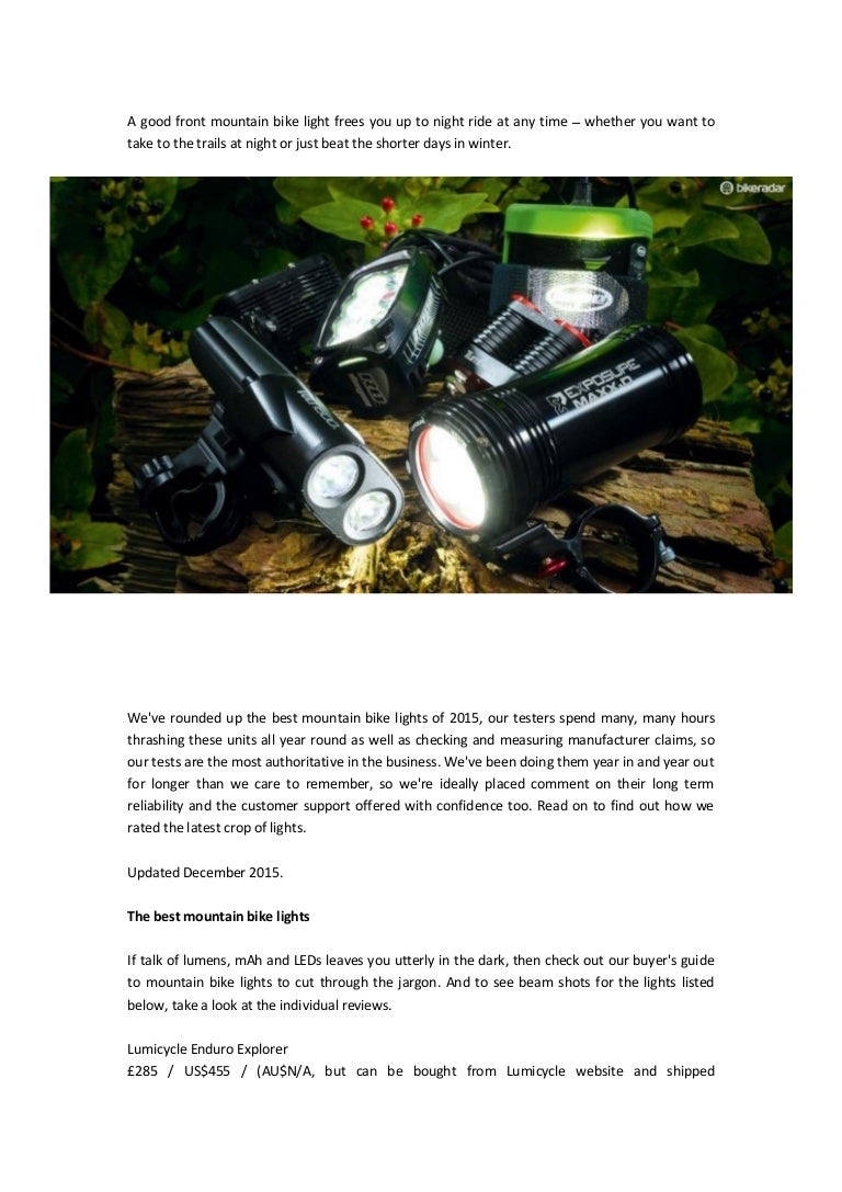 best light for mtb night riding