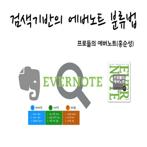 홍순성, 검색기반의 에버노트 분류법