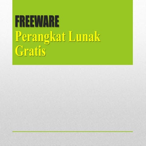 ppt macam macam software freeware kelompok ganjil | PPTX