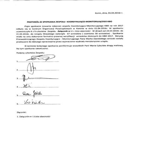 5. protokół z posiedzenia Zespołu Koordynująco-Monitorującego KBO | PDF