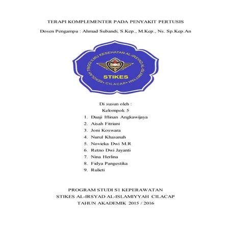 Terapi komplementer pada anak pertusis