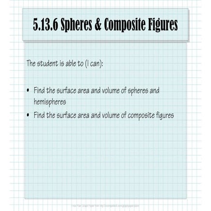 5.13.6 Spheres and Composite Figures