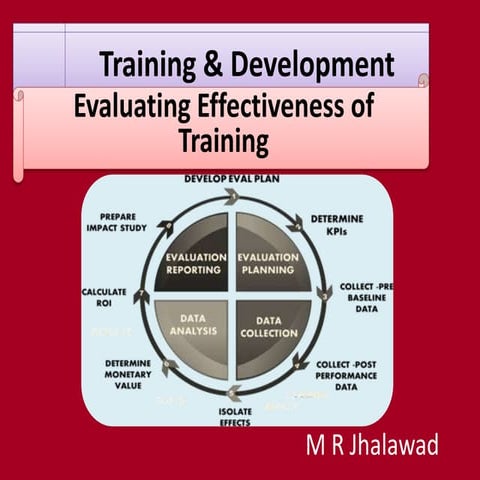 Training & Development - Evaluating Effectiveness of Training | PPT