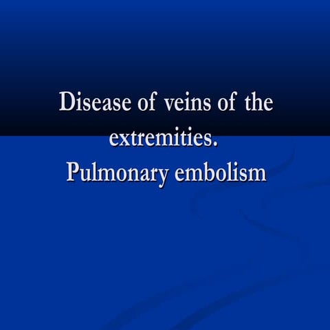 Acute pulmonary embolism | PPT