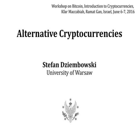 Alternative cryptocurrencies 