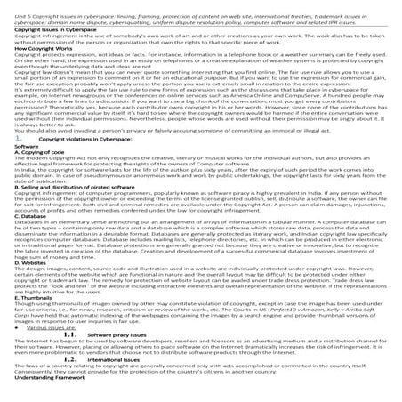 Cyber Law & Forensics