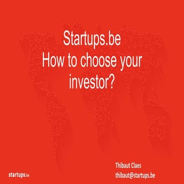 5. how to choose your investor startups.be