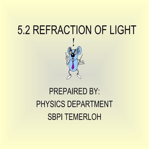 5.2 refraction of light