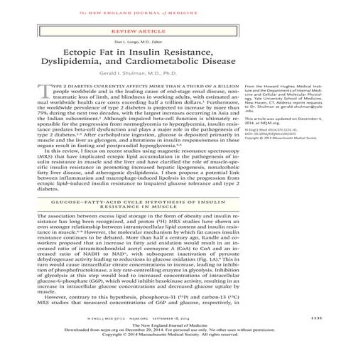 Seminario 5 Ectopic fat, in insulin resistance, dyslipidemia, and cardiometab...