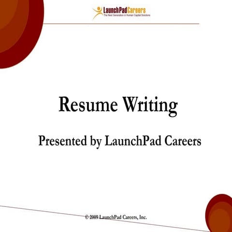 Resume Writing