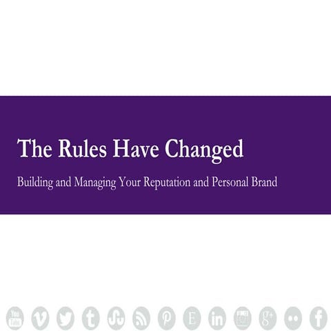 May 17, 2014 Ladies in Pharmacy Workshop: Managing Your Personal Reputation