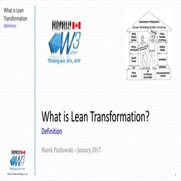 What is lean transformation - January 2017