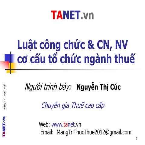 TANET - Luật Công chức Thuế - 2017