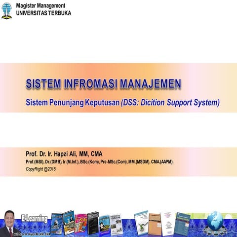 5. hapzi ali, sistem pendukung keputusan (decision support system), dss  ut