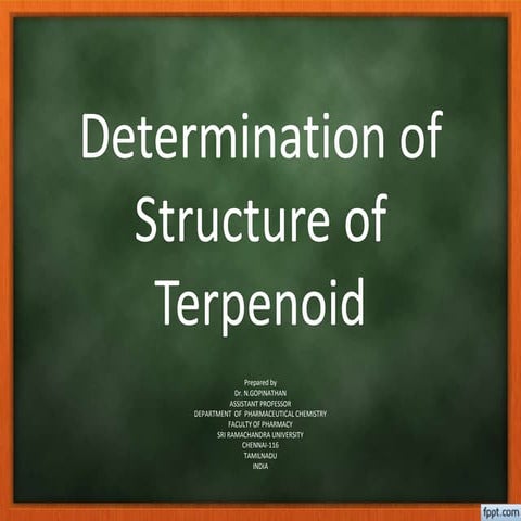 5.Determination of structure of terpenoid