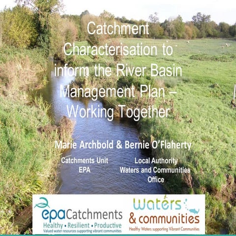 5. Catchment Characterisation to inform the River Basin Management Plan - Mar...