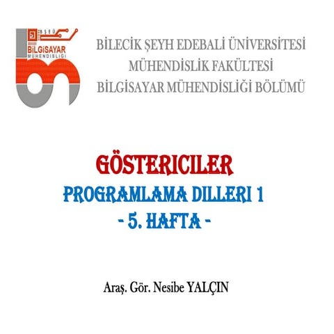 Göstericiler - Pointers