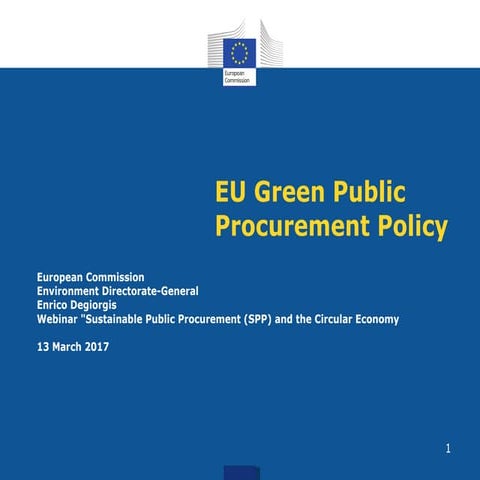 EU Green Public Procurement Policy