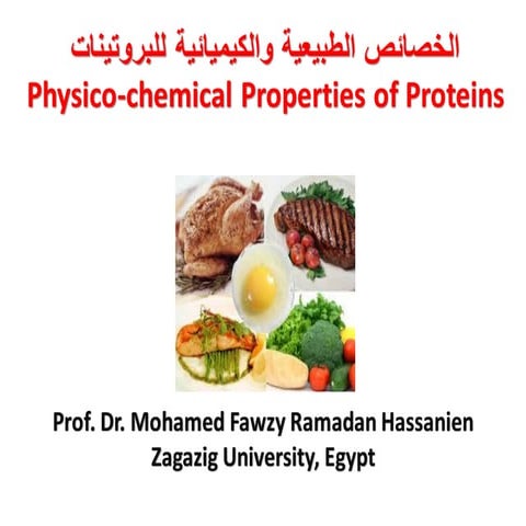 الخصائص الطبيعية والكيميائية للبروتينات
