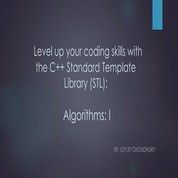 Algorithms: I | PPT