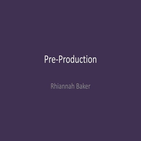 3.5. pre production