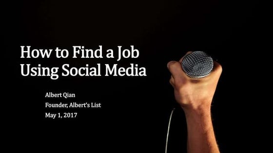 How to Find a Job Through Social Media