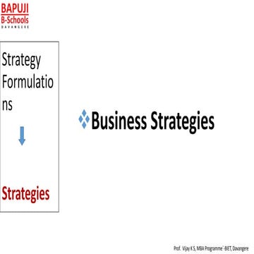 Business level strategies
