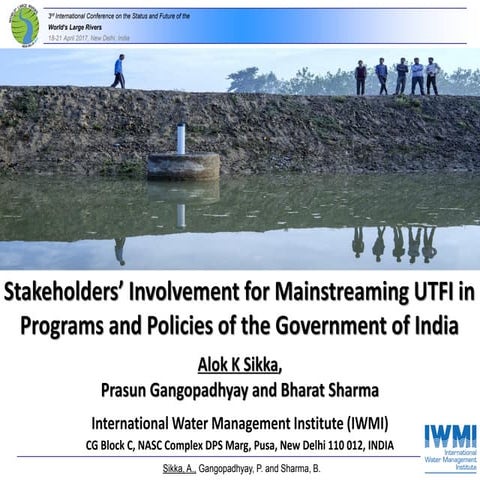 Stakeholders’ Involvement for Mainstreaming UTFI in Programs and Policies of ...