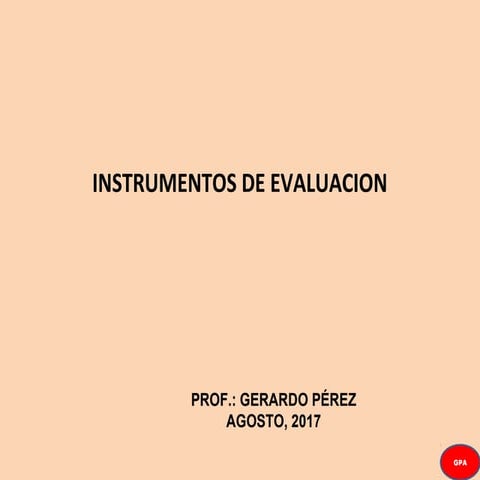 Instrumentos de Evaluación