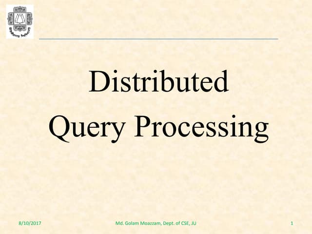 Query processing | PPT