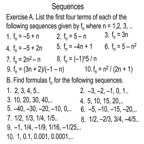 5.1 hw sequences and summation notation x