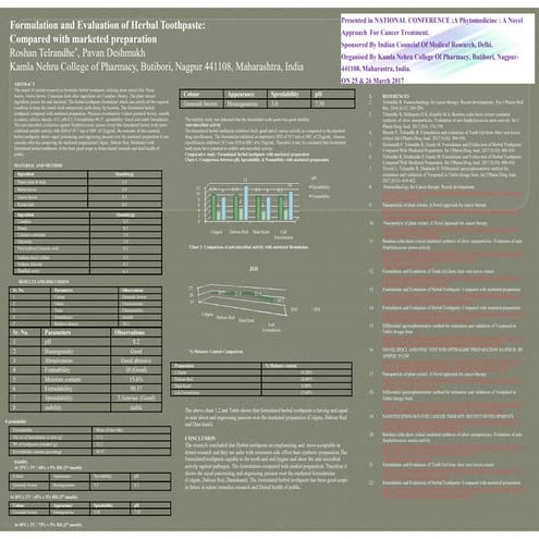 Formulation and Evaluation of Herbal Toothpaste: Compared with marketed ...