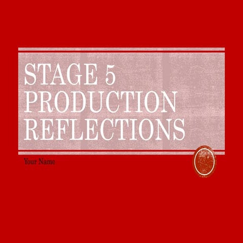 5. production reflection sf 2017 | PPTX | Video Production | Content ...