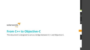 From C++ to Objective-C